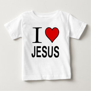 Jesus Geschenke I Liebe Jesus Logo auf dem Säuglin Baby T-shirt