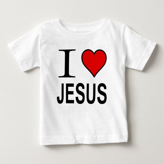 Jesus Geschenke I Liebe Jesus Logo auf dem Säuglin Baby T-shirt (Vorderseite)