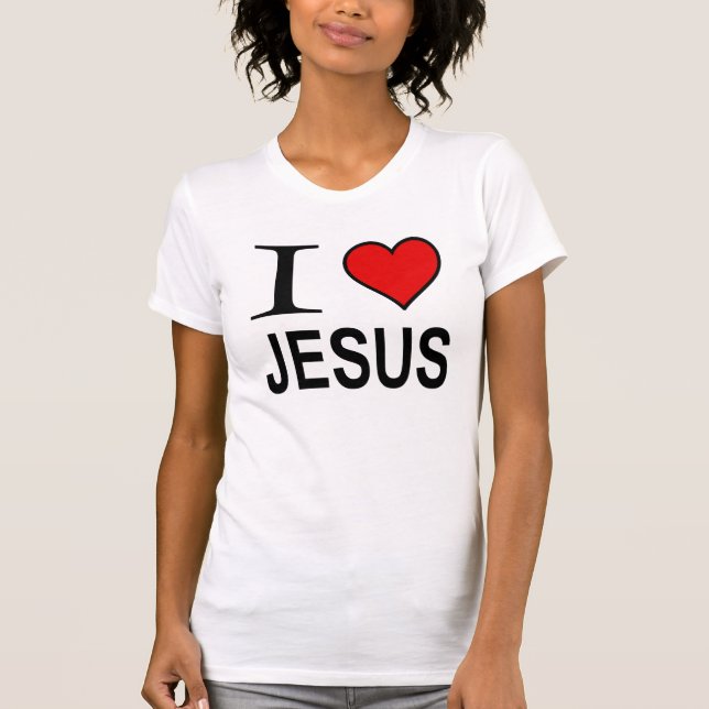 Jesus Geschenke I Liebe Jesus Logo auf Shirt (Vorderseite)