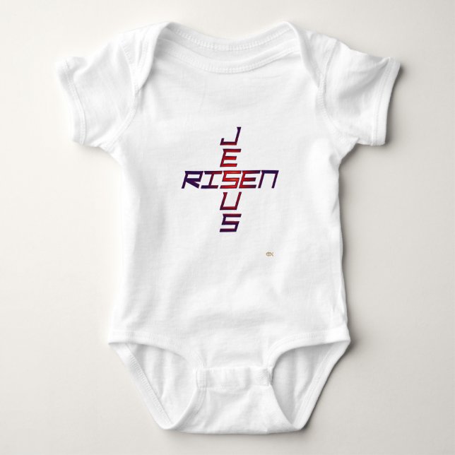 JESUS GESTIEGEN BABY STRAMPLER (Vorderseite)