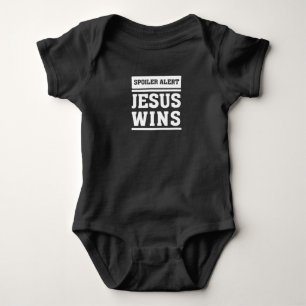 Jesus gewinnt - Christliches Glaube Sprichwort T - Baby Strampler