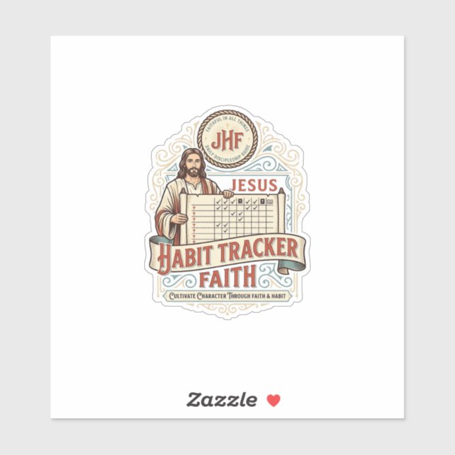 Jesus Gewohnheits-Tracker Glaube Jesus Gewohnheits Aufkleber (Blatt)