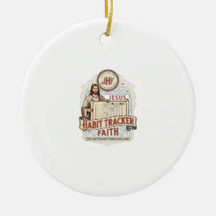 Jesus Gewohnheits-Tracker Glaube Jesus Gewohnheits Keramik Ornament