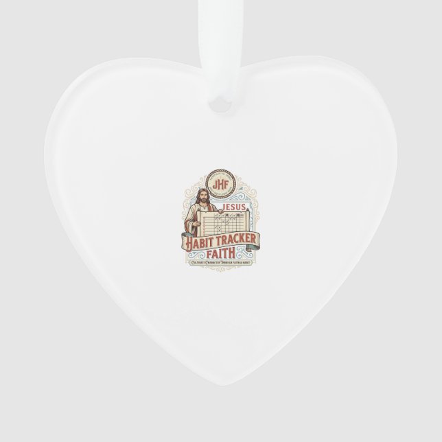 Jesus Gewohnheits-Tracker Glaube Jesus Gewohnheits Ornament (Vorderseite)