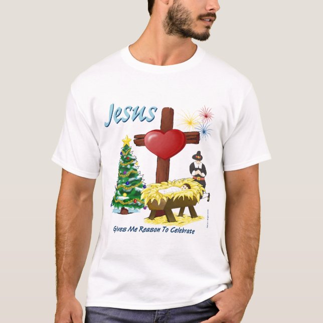 Jesus gibt mir Grund, Shirt (2 Seiten) zu feiern (Vorderseite)