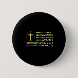 Jesus Glaube über Angst Kreuz Camo Amerikanische F Button