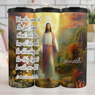 Jesus: Gnade, Liebe, göttliche Gemeinschaft Thermosbecher