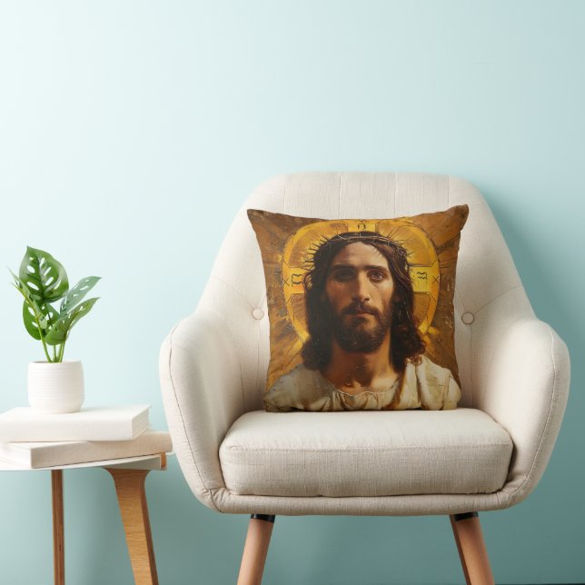 Jesus Gold Religious Kissen (Stuhl )