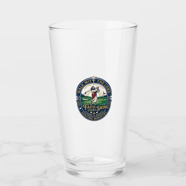 Jesus Golf-Shirt Glaube-basiertes Design_1 Glas (Vorderseite)