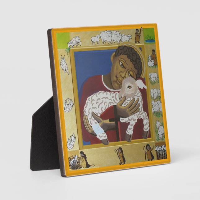 Jesus Good Shepherd Fotoplatte (Vorderseite)