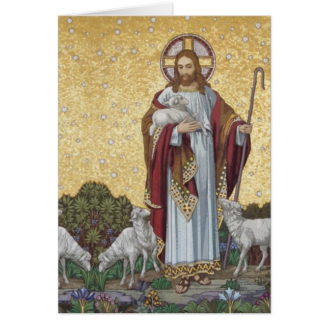 Jesus Good Shepherd Religious Mosaic (Vorne)
