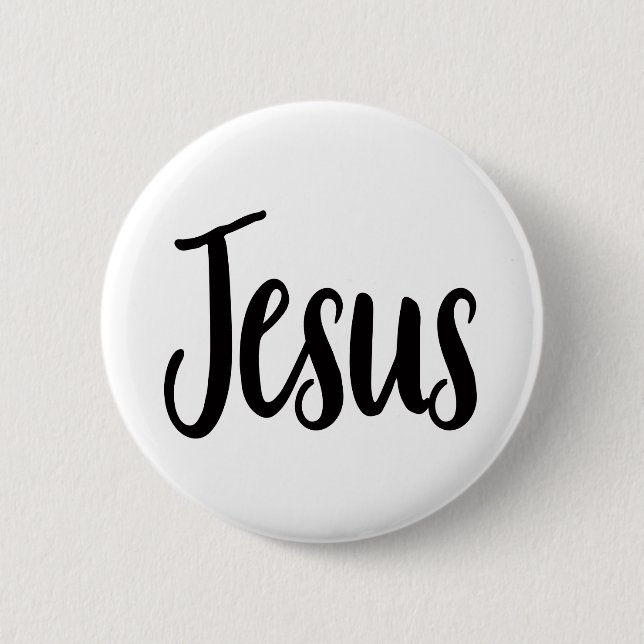 Jesus Gospel Grafik Ästhetische Christliche Zitate Button (Vorderseite)