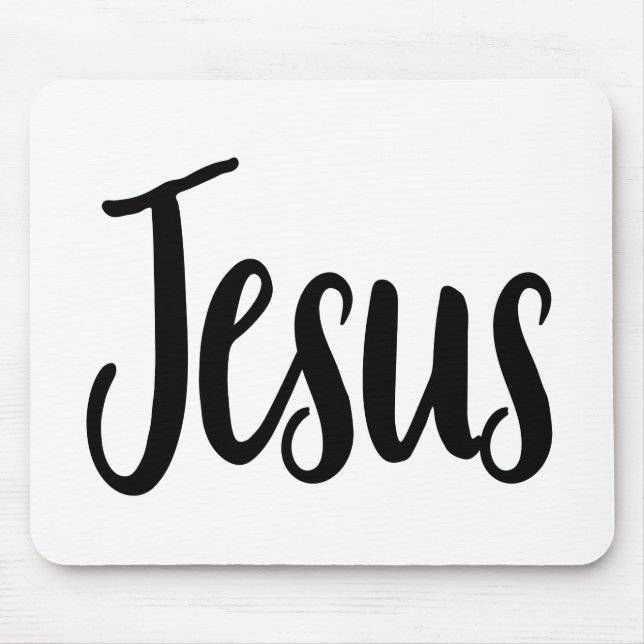 Jesus Gospel Grafik Ästhetische Christliche Zitate Mousepad (Vorne)