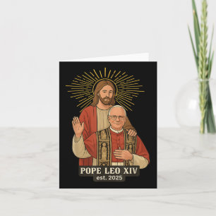 Jesus Gott segne Papst Leo Xiv Karte