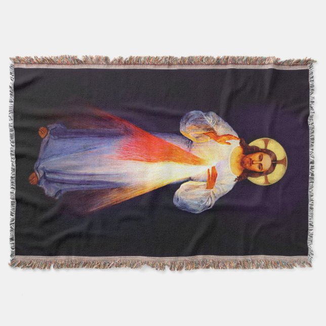 Jesus göttliche Barmherzigkeit Blanket Schlicht Decke (Vorderseite)