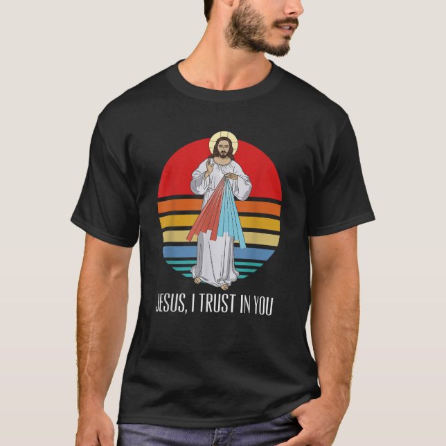 Jesus göttliche Gnade vertraue ich dir katholisch T-Shirt (Vorderseite)