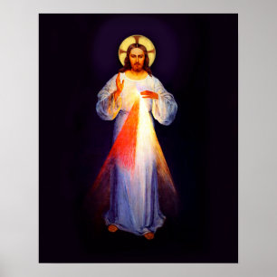 Jesus Gövine Mercy Poster Schlicht -
