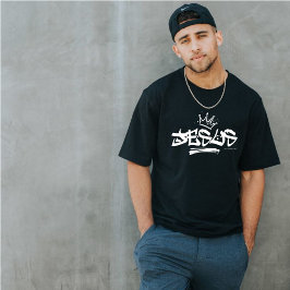 Jesus Graffiti Kronbibel christlich T-Shirt