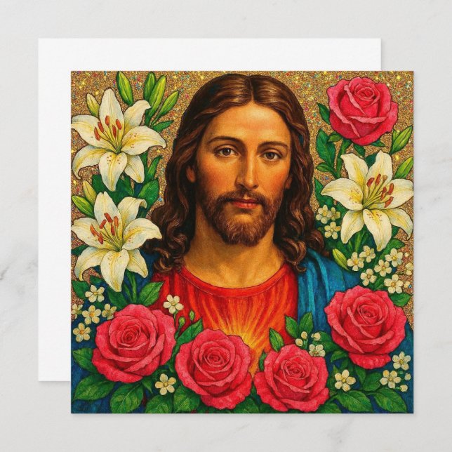 Jesus Greeting Card. (Vorne/Hinten)