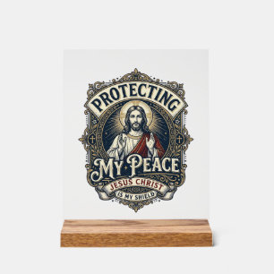Jesus Grenzen Selbstachtung Shirt Glaube Basiertes Acrylschild