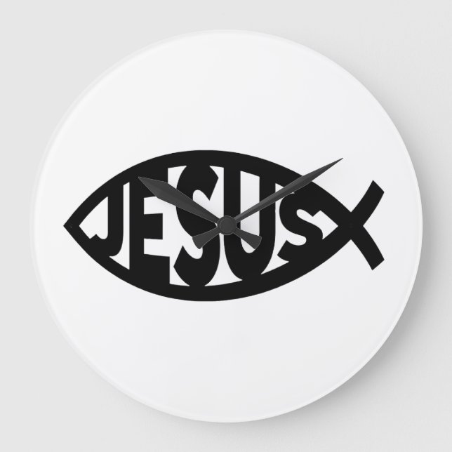 Jesus Große Wanduhr (Vorderseite)