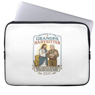Jesus Großeltern Babysitting Humor T-Shirt Glaube  Laptopschutzhülle