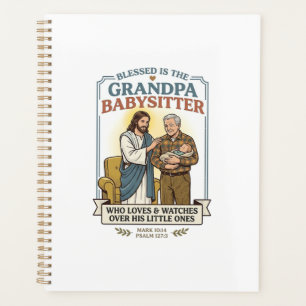 Jesus Großeltern Babysitting Humor T-Shirt Glaube Planer