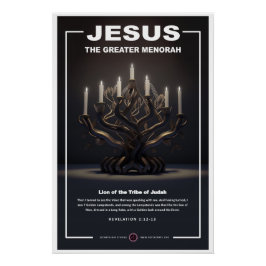 Jesus - Großer Menorah Poster