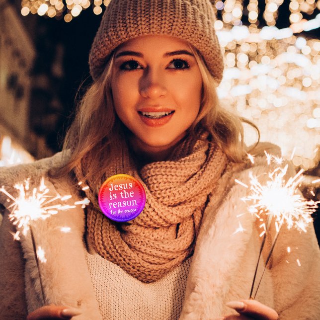 Jesus Grund der Jahreszeit Gradient Weihnachts-But Button (Von Creator hochgeladen)