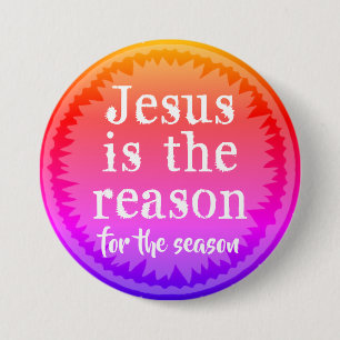 Jesus Grund der Jahreszeit Gradient Weihnachts-But Button