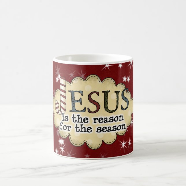Jesus-Grund-Jahreszeit-Weihnachtsschalen-Tasse Tasse (Mittel)