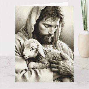 JESUS Guter Hirte Leere Christliche Grußkarte Karte