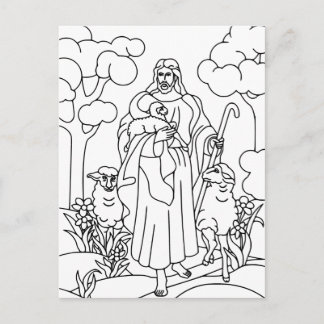 Jesus guter Hirte Postkarte