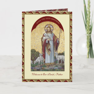 Jesus Guter Hirte Priester Willkommen in der Gemei Karte