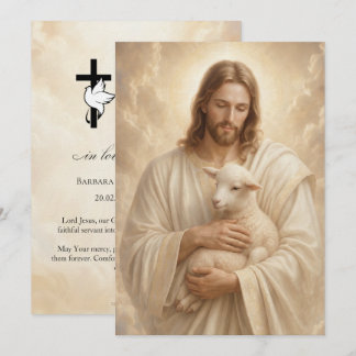 Jesus Guter Hirte Trauergebet 5x7 Zoll Karte