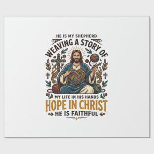 Jesus Häkeln Stricken T-Shirt Inspirierender Glaub Geschenkpapier