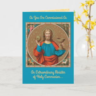 Jesus hält die Eucharistie empor (SNV 050) Karte
