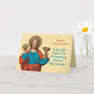 Jesus hält die Eucharistie empor (SNV 050) Karte