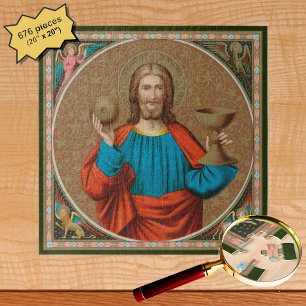 Jesus hält die Eucharistie empor (SNV 050) Puzzle