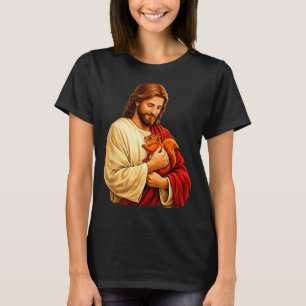 Jesus hält Eichhörnchen christlich T-Shirt