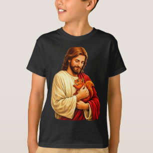 Jesus hält Eichhörnchen christlich T-Shirt