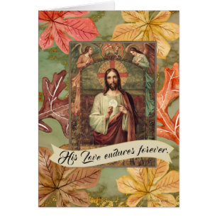 Jesus hält Eucharistie-Hostie mit Engeln darüber