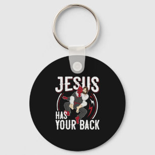 Jesus Has Your Back Brazilian Jiu Jitsu BJJ Christ Schlüsselanhänger