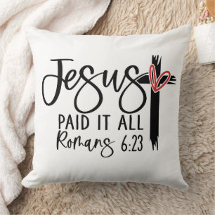 Jesus hat alles bezahlt - das Geschenk der Gnade Kissen