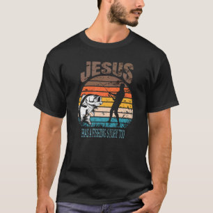 Jesus hat auch eine Fischgeschichte Zu Retro Vinta T-Shirt