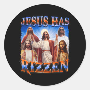 Jesus hat Christlichen Männer Rizzen Frauen Bibelg Runder Aufkleber