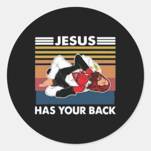 Jesus hat dein Ck Karate Runder Aufkleber