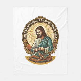Jesus hat den flachen Yoga-Ball komplett entleert  Fleecedecke