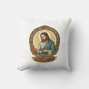 Jesus hat den flachen Yoga-Ball komplett entleert Kissen