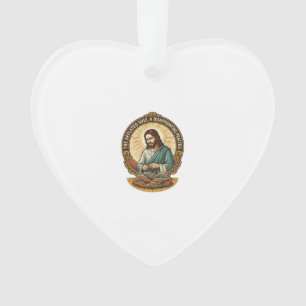 Jesus hat den flachen Yoga-Ball komplett entleert Ornament